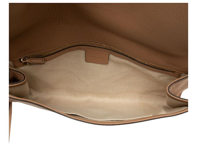 Clutch Gucci Soho Disco in pelle di vitello marrone Marrone chiaro - vista 4