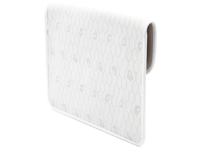 Clutch Dior in tela rivestita honeycomb bianca Bianco - vista 2