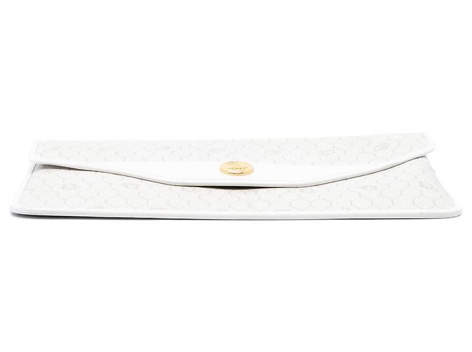 Clutch Dior in tela rivestita honeycomb bianca Bianco - vista 3