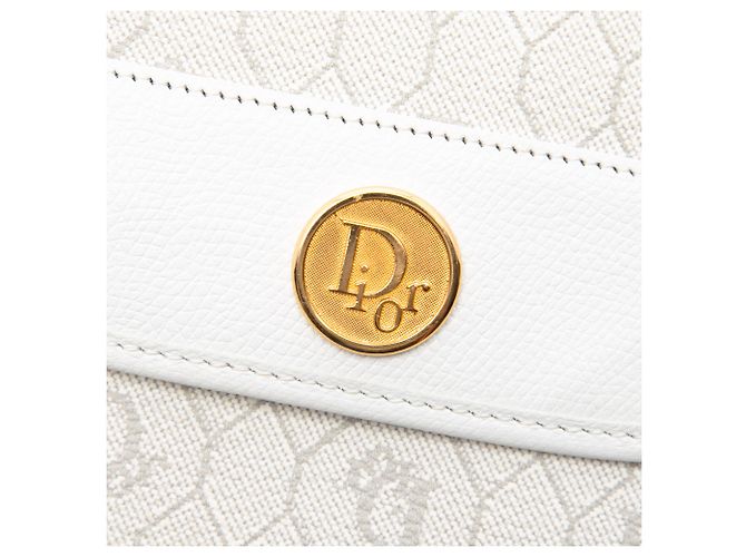 Clutch Dior in tela rivestita honeycomb bianca Bianco - vista 5