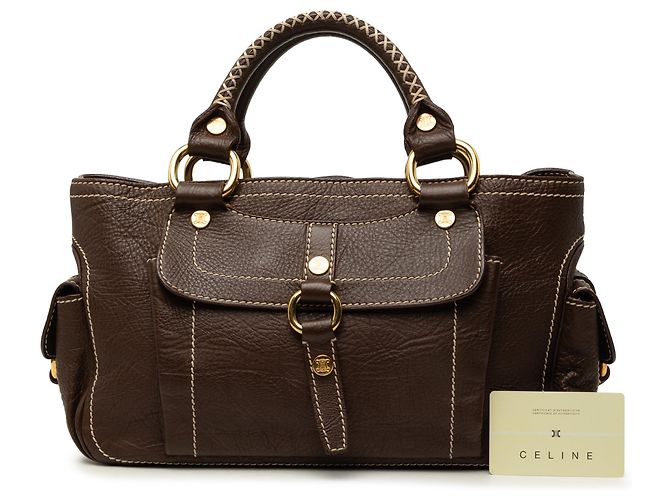 Céline Borsa a mano Boogie in pelle marrone Celine Marrone scuro - vista 7