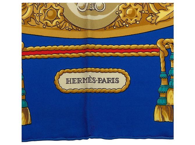 Foulard di seta Hermès Blue Hommage A Charles Garnier 90 - vista 5
