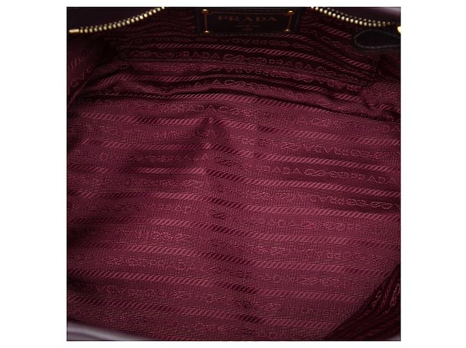 Bolsa Satchel Prada em Tessuto com acabamento em couro de bezerro macio vermelho Bordeaux - vista 4