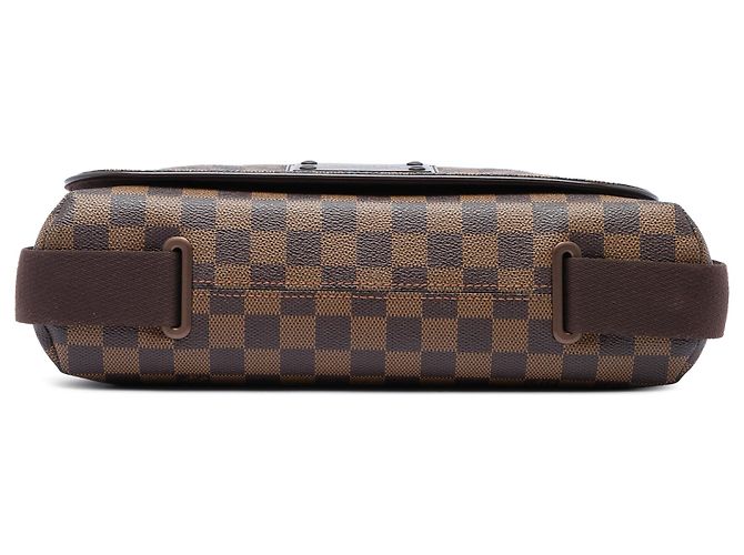 Louis Vuitton Brown Damier Ebene Brooklyn MM Castaño - vista 3