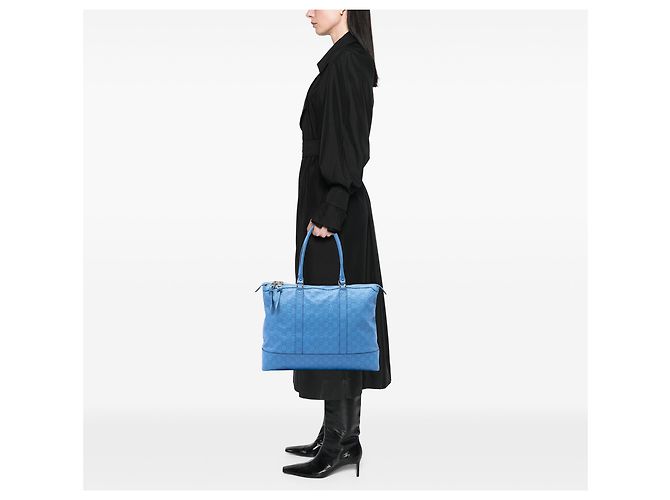 Bolso Tote Gucci Blue Guccissima Azul Azul claro - vista 6