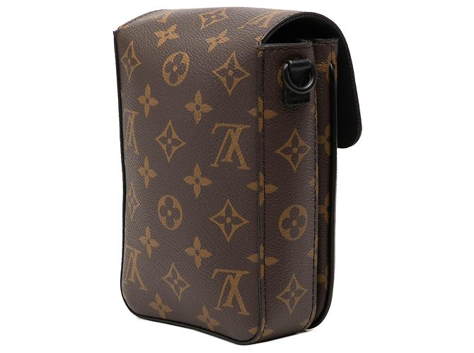 Louis Vuitton Brown Monogram Macassar S Lock Vertical Wearable Crossbody Marrone - vista 2