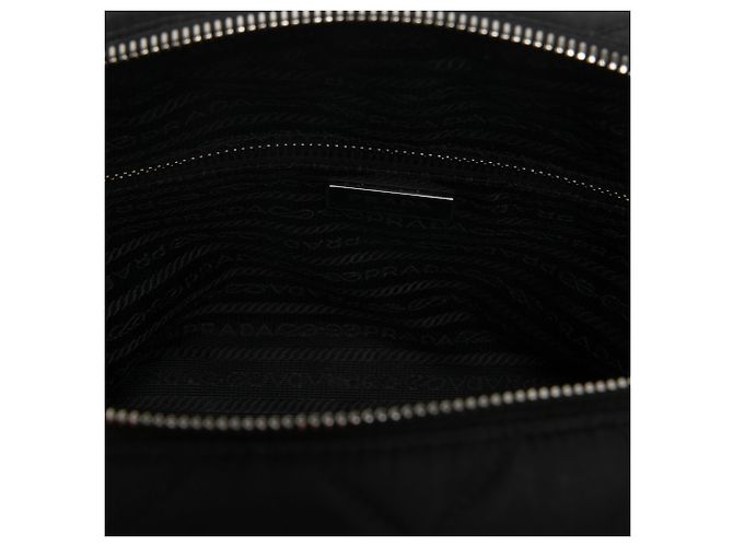 Sac à épaule Prada en tissu Impuntu noir avec chaîne - vue 4