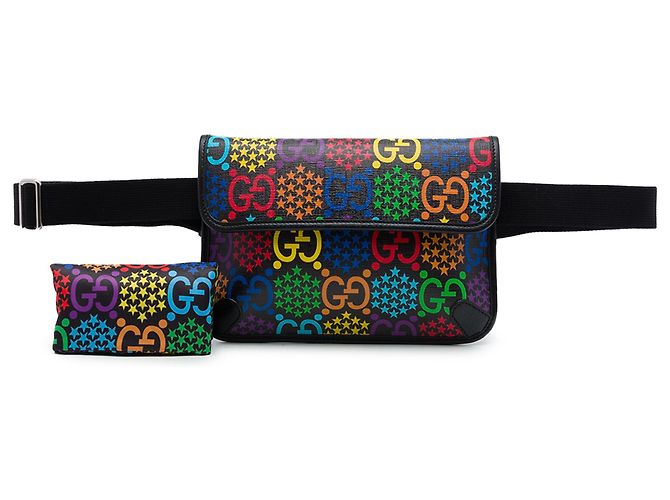 Gucci Black GG Supreme Psychedelic Gürteltasche - Ansicht 7