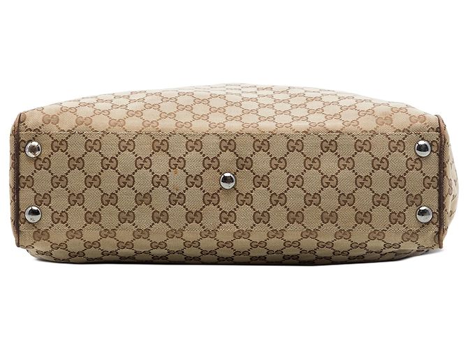 Tote Gucci in tela GG beige - vista 3