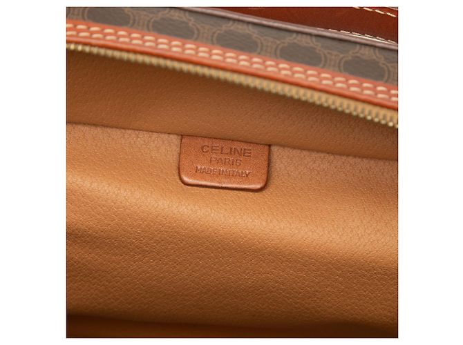 Céline Borsa beauty Celine Brown Macadam Coated Canvas Marrone - vista 5