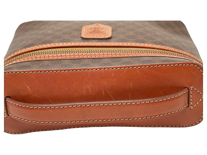 Céline Borsa beauty Celine Brown Macadam Coated Canvas Marrone - vista 6