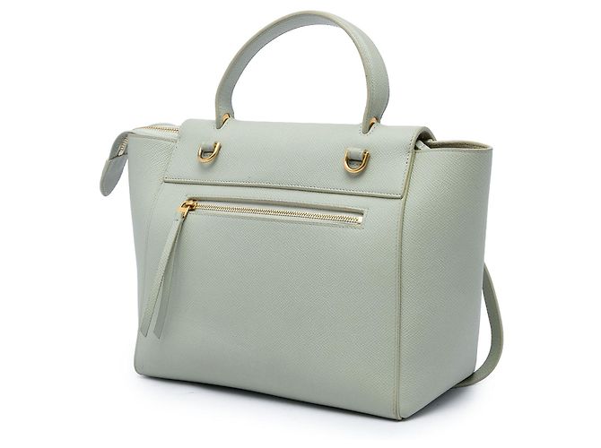 Belt Bag Céline Celine Mini Gürteltasche aus grünem genarbtem Kalbsleder - Ansicht 2