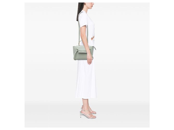 Belt Bag Céline Celine Mini Gürteltasche aus grünem genarbtem Kalbsleder - Ansicht 6