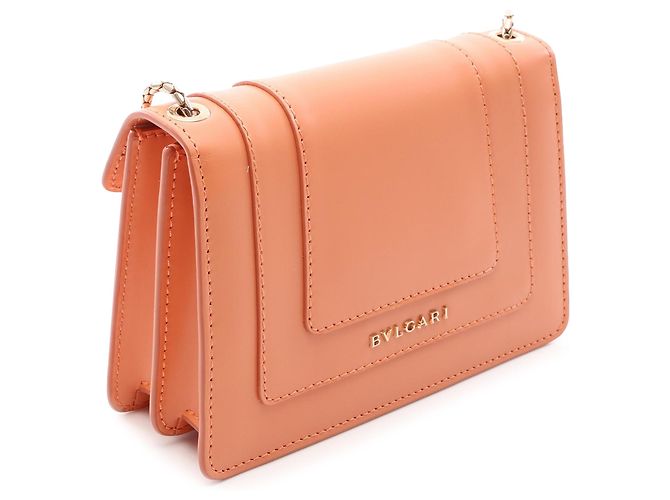 Bulgari Bvlgari Serpenti Forever Crossbody in vitello arancione - vista 2