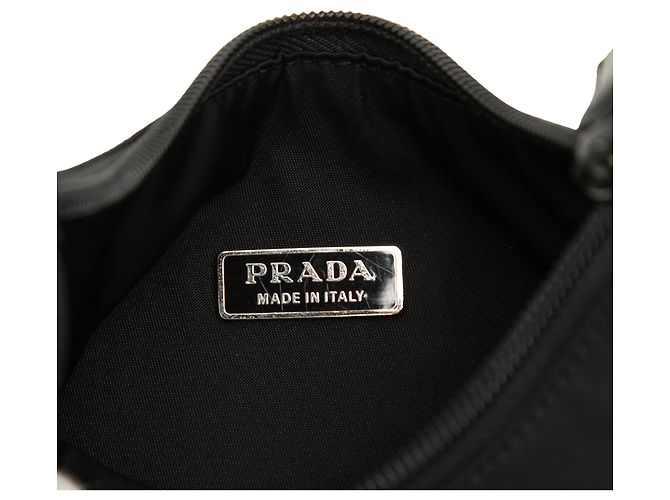 Bolsa de Ombro Prada Mini Tessuto Sport Preta Preto - vista 5