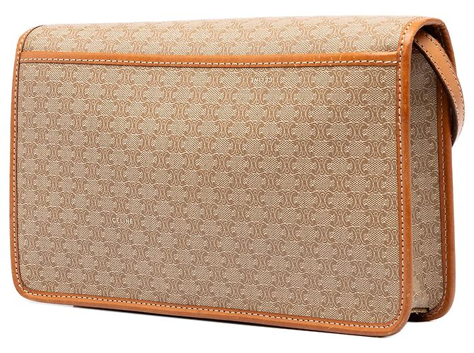 16 Céline Borsa a tracolla Celine Beige Macadam Coated Canvas - vista 2
