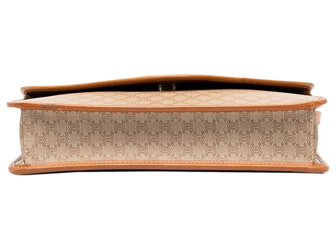 16 Céline Borsa a tracolla Celine Beige Macadam Coated Canvas - vista 3