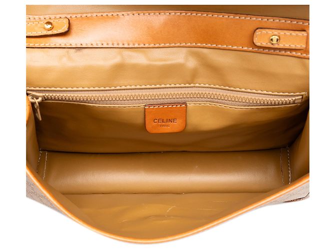 16 Céline Borsa a tracolla Celine Beige Macadam Coated Canvas - vista 4