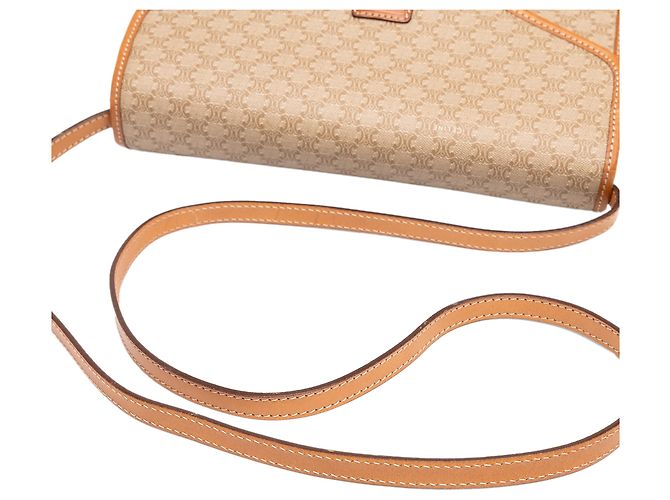 16 Céline Borsa a tracolla Celine Beige Macadam Coated Canvas - vista 6