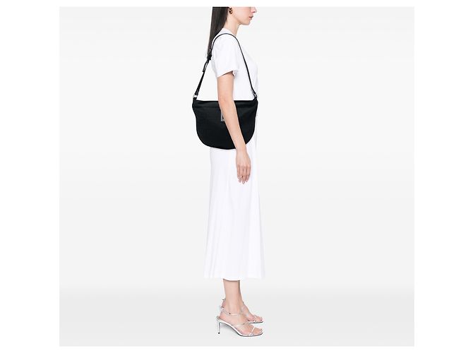 Borsa Hobo Fendi Zucca in nylon nero - vista 5
