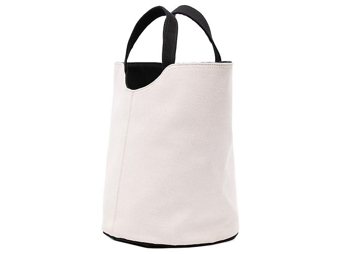 Borsa Secchiello Balenciaga Wave M in Tela Bianca Bianco - vista 2