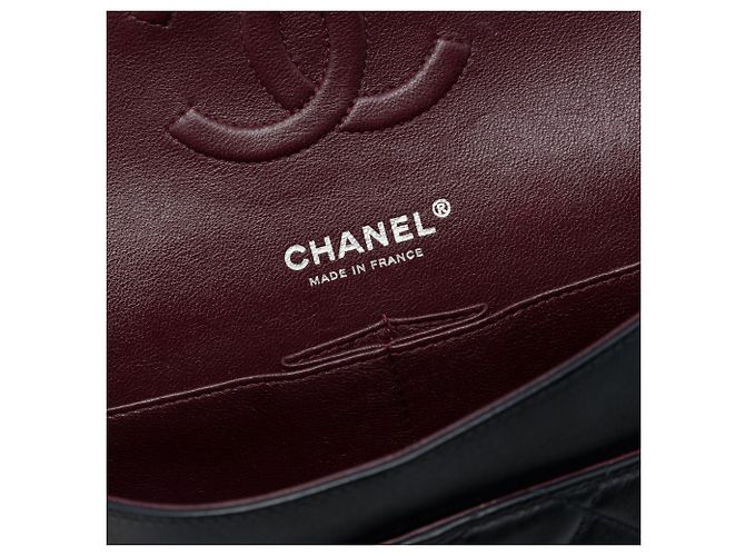Chanel Black Medium Classic Lambskin Double Flap Negro - vista 5
