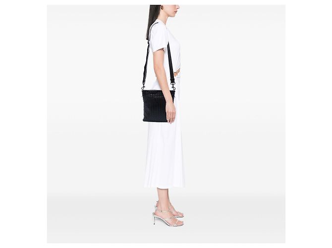 Bottega Veneta Borsa a tracolla VN in Nappa Intrecciato Nera - vista 6