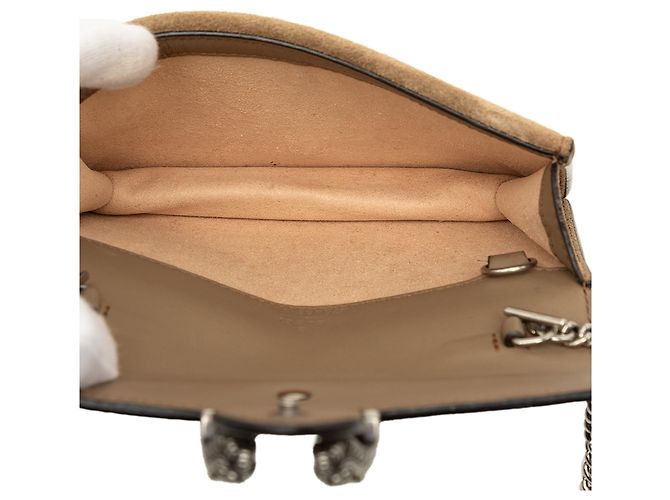 Gucci Mini GG Supreme Dionysus Crossbody Beige - vista 4