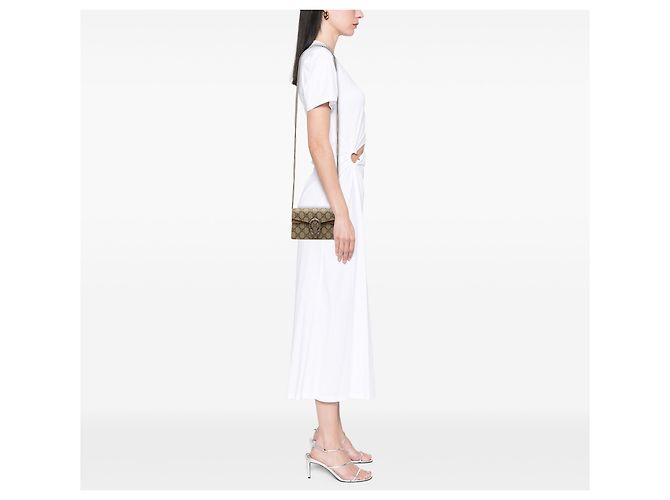 Gucci Mini GG Supreme Dionysus Crossbody Beige - vista 6