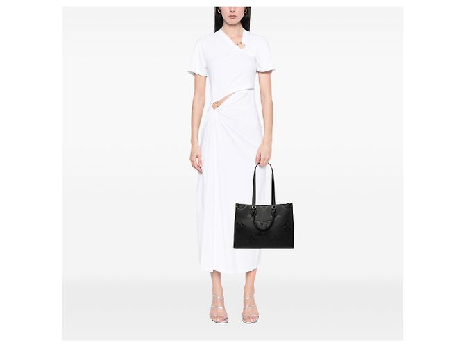 Louis Vuitton Black Monogram Empreinte Onthego MM Preto - vista 6