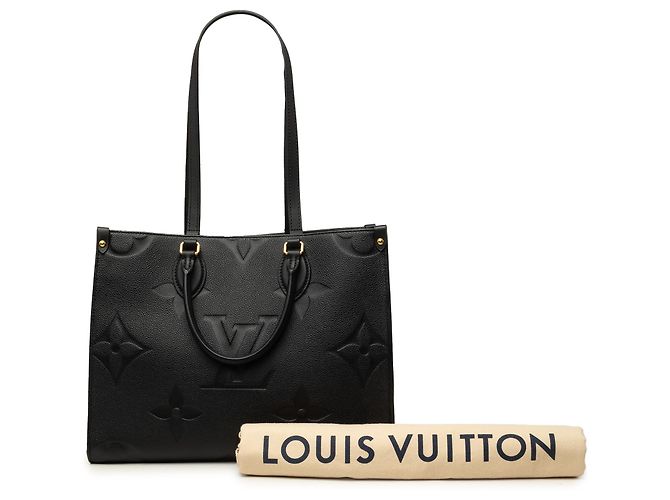 Louis Vuitton Black Monogram Empreinte Onthego MM Preto - vista 7