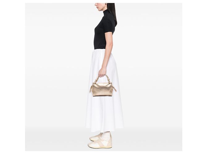 Borsa LOEWE Anagram Knot in nappa metallizzata oro D'oro - vista 6