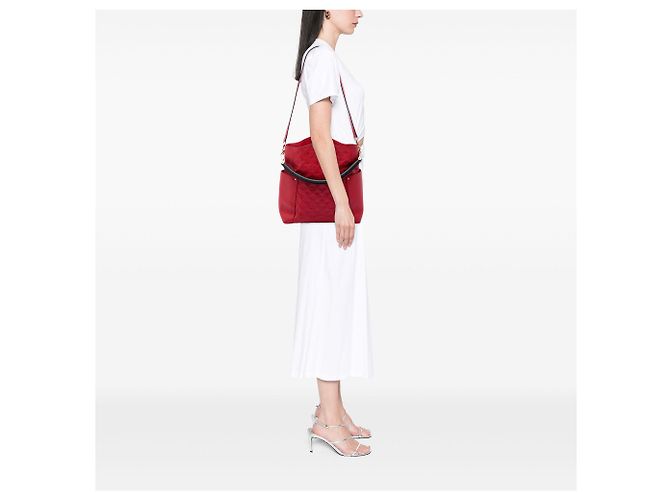 Louis Vuitton Red Monogram Empreinte Bagatelle Rosso - vista 6