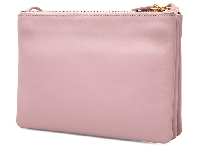 Céline Celine Pink Large Lambskin Trio Crossbody - view 2