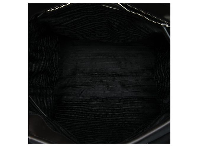 Tote Prada in Tessuto con rifiniture in Saffiano nero - vista 4