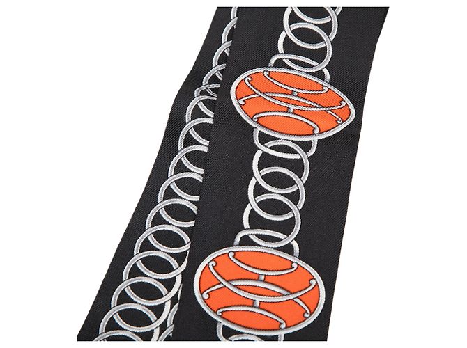 Pañuelo Twilly Hermès Black Lift Profile de seda - vista 5