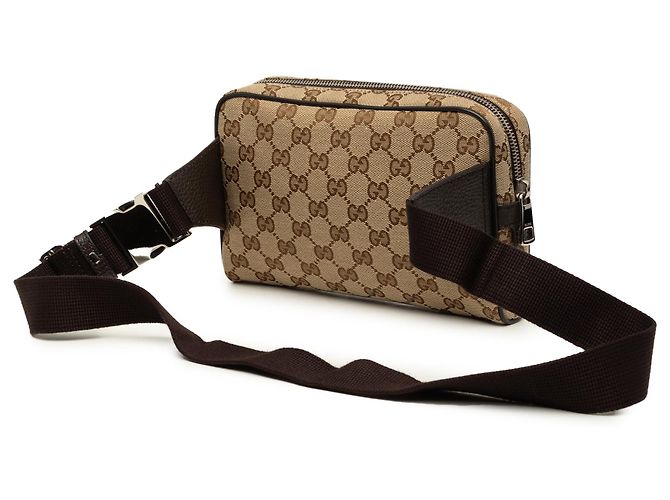 Borsetta a cintura Gucci in tela GG beige - vista 2