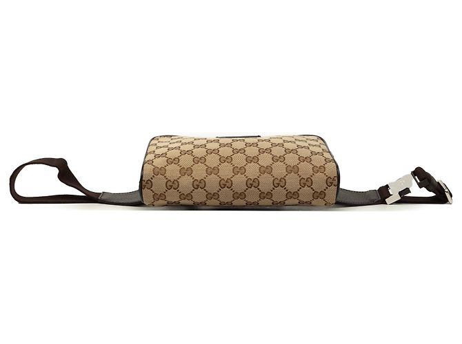 Borsetta a cintura Gucci in tela GG beige - vista 3
