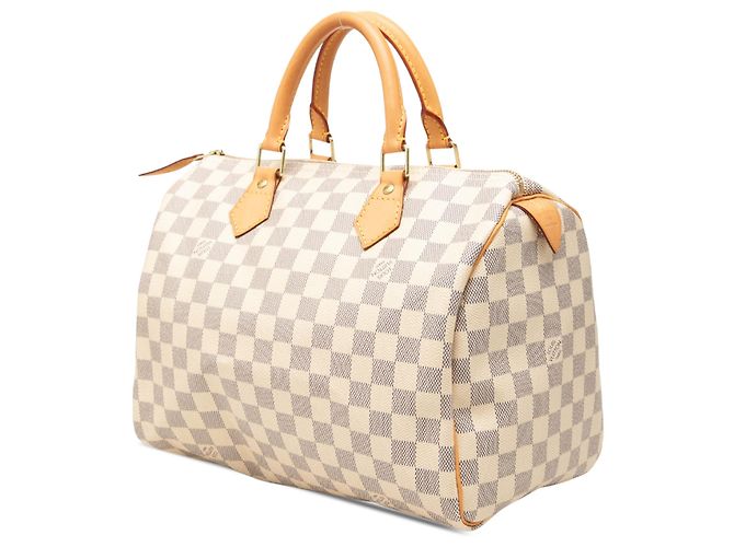 Louis Vuitton White Damier Azur Speedy 30 Branco - vista 2