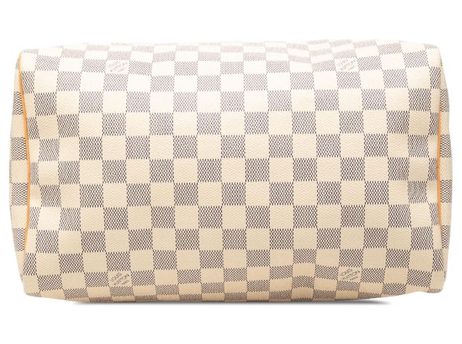 Louis Vuitton White Damier Azur Speedy 30 Branco - vista 3