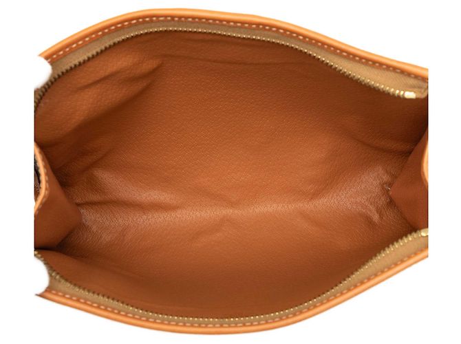 Céline Clutch Celine Brown Macadam Coated Canvas Castaño - vista 4