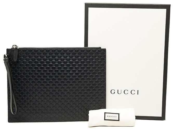 Gucci Black Microguccissima Clutch Schwarz - Ansicht 7