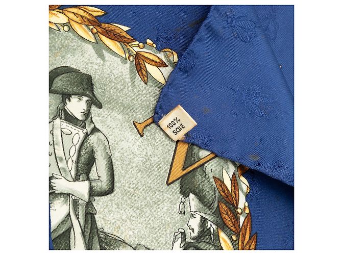 Lenço de seda Hermès Blue Napoleon 90 Azul Azul marinho - vista 4