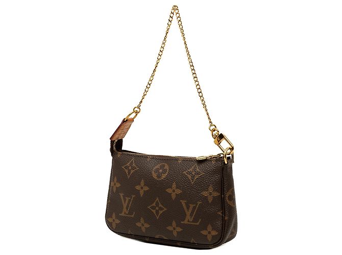Louis Vuitton Brown Monogram Mini Pochette Accessoires Marrone - vista 2
