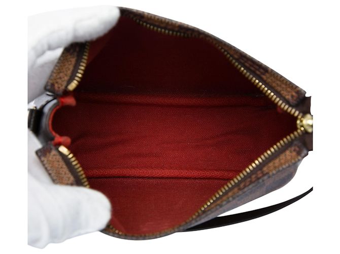 Louis Vuitton Brown Damier Ebene Trousse Pochette Marrone - vista 4