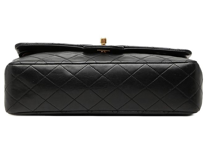 Chanel Black Medium Classic Lambskin Double Flap Negro - vista 3