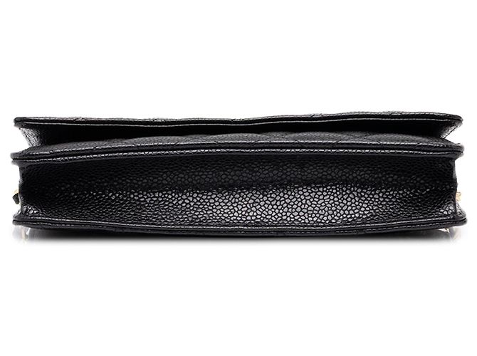 Chanel Black CC Quilted Caviar Wallet on Chain Schwarz - Ansicht 3