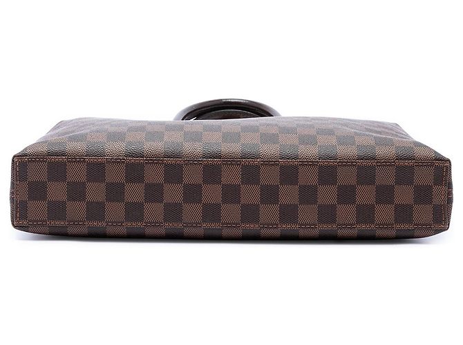 Louis Vuitton Brown Damier Ebene Porte Documents Jour Castaño - vista 3