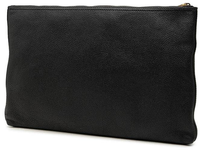Clutch Gucci de piel negra con logo Negro - vista 2