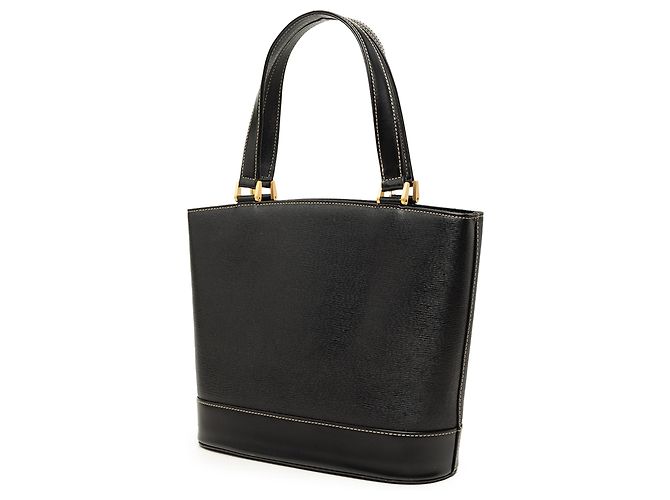 Borsa Tote in pelle nera Burberry Nero - vista 2